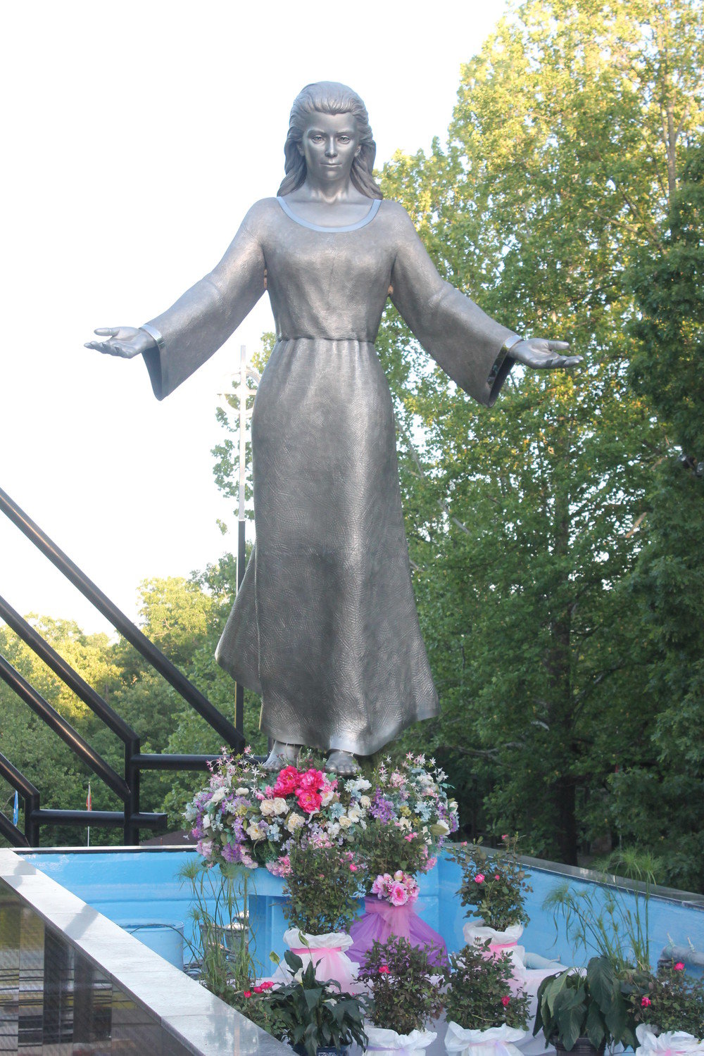 This sculpture of the Blessed Mother adorns the National Shrine of Mary, Mother of the Church, in Laurie, near the Lake of the Ozarks.